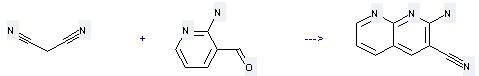 1,8-Naphthyridine-3-carbonitrile,2-amino- can be prepared by 2-Amino-pyridine-3-carbaldehyde with Malononitrile
